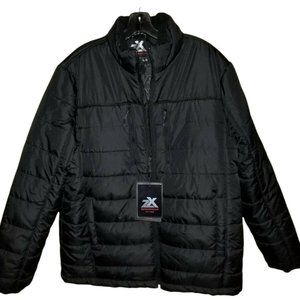 NWT ZEROXPOSUR Quilted Puffer Winter BLACK Jacket Coat Men's Size Large